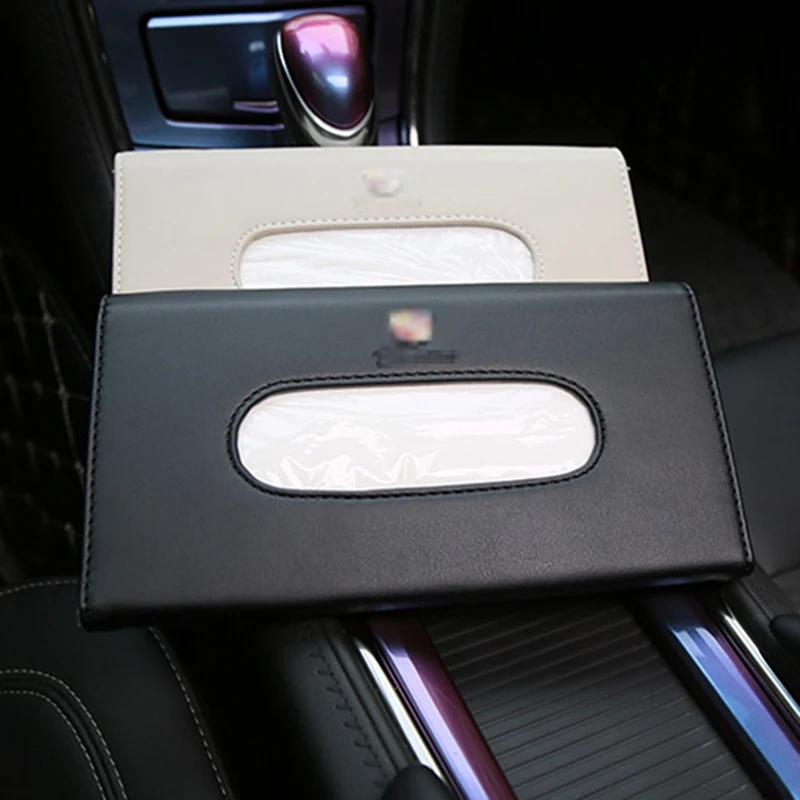 

Car Sun Visor Tissue Box PU Leather Auto Accessories Holder Paper Napkin Clip