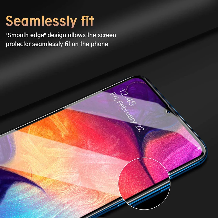 5D полное покрытие с изогнутыми краями для Samsung A50 A30 A10 защитная пленка из