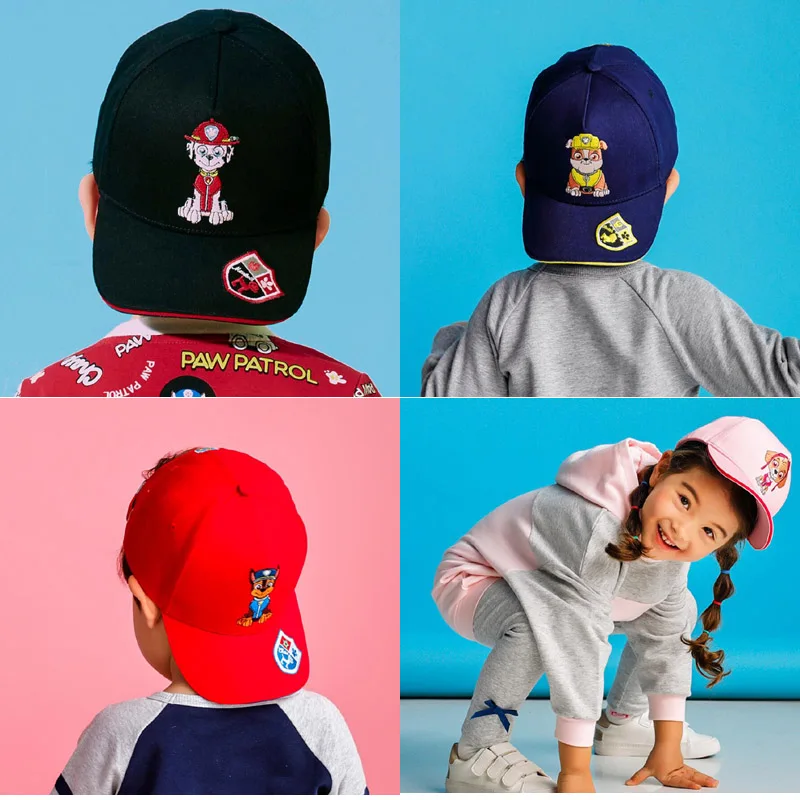 

2019 Genuine PAW Patrol Children's summer autumn caps Cotton Cute Chase Skye Marshall Rubble Chapeau Puppy Print baseball hat