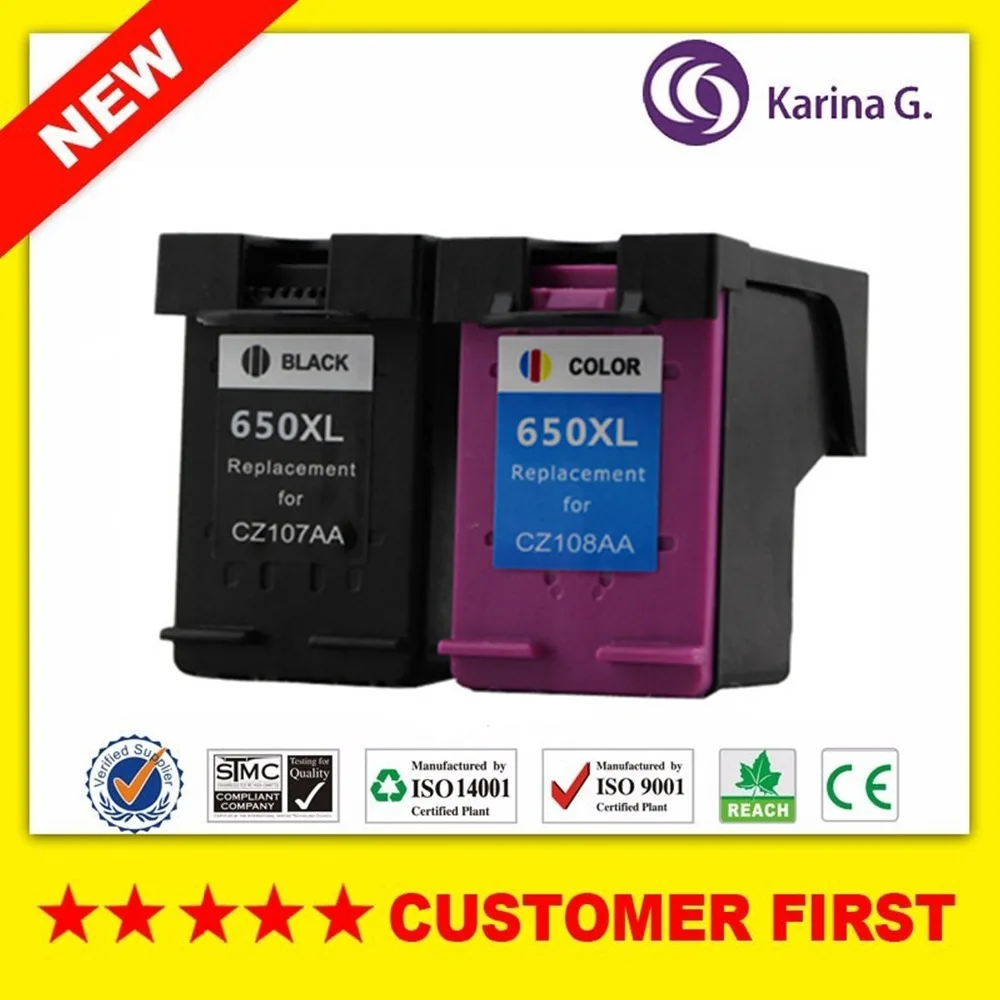 

1set For 650 XL 650XL BLACK & COLOR high-capacity cartridges For HP HP650 HP650XL Deskjet 1015 1515 2515 2545 2645 3515 4645