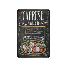 Caprese для салата, овощи металлический знак Ретро бар кофе живопись на стену для дома сад ферма винтажный Декор куадро A-1088