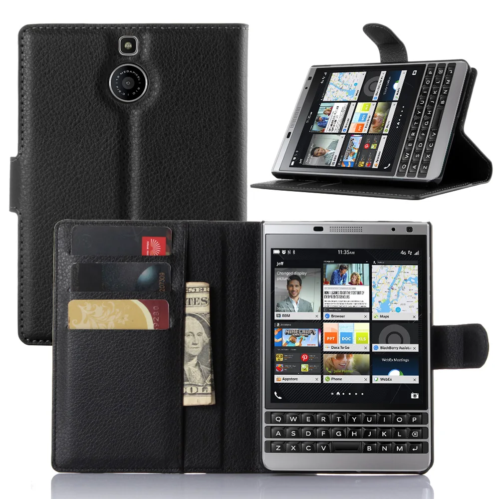 

For Blackberry Passport Silver Edition phone case Luxury Wallet PU leather Back cover For Blackberry Passport 2 case Flip cover