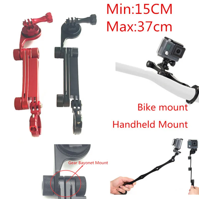 

2019 New Aluminum Accessories Handheld Monopod Mount Adapter+Bike Handlebar Motorcycle Bar Holder For Gopro Hero7 6 5 4 3 3+ SJ