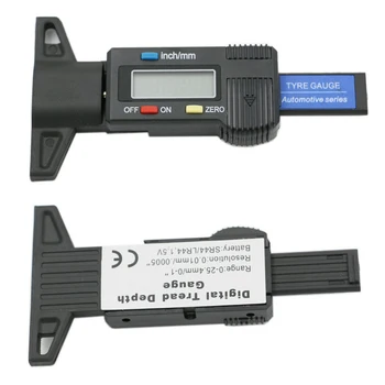 

Dewtreetali Car Digital Tyre Tire Tread Depth Tester Gauge 0-25.4mm Meter Measurer Tool Caliper LCD Display tire monitoring syst