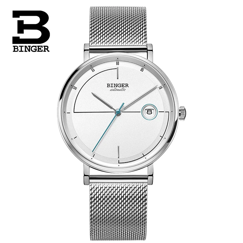 Швейцарские мужские часы Бингер люксовый бренд Япония Импорт Move Мужские t часы автоматические механические сапфировые Авто Дата B-5085M