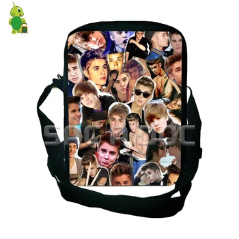 

Famous Star Justin Bieber Collage Mini Messenger Bags Men Women Crossbody Handbag Purses Boys Girls Casual Travel Shoulder Bags