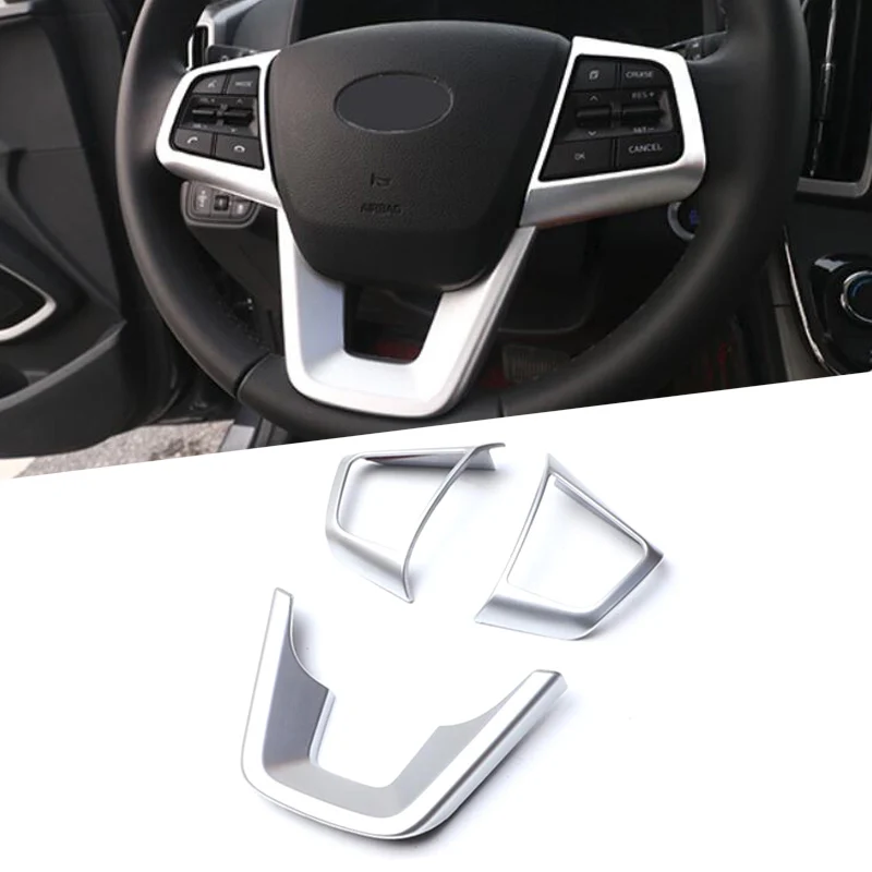 For Hyundai IX35 2018 3pcs/set Car Steering Wheel Steel Sequins Cover Case Auto Accessories Car