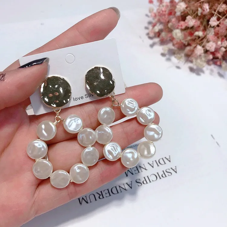 round pearl earring Hypoallergenic fadeless alloy fashion jewelry stud