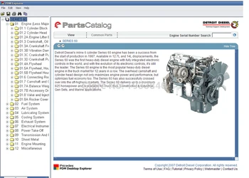 

Detroit Diesel Parts Catalog for Series 8.2L,50, 55,60, 2000,4000