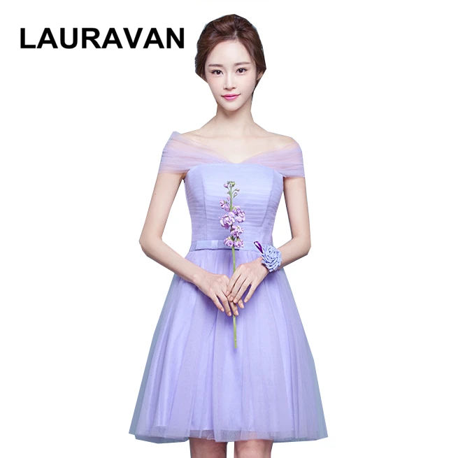 lavanda de para niña, traje corto elegante para de boda de menos de color morado claro, 100|Vestidos para dama de honor| - AliExpress