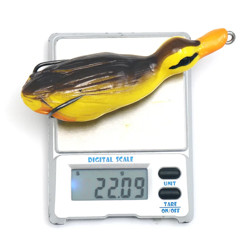 Новинка 22 г 11 см Topwater Duck с тройными крючками для рыболовной приманки Snakehead мягкие