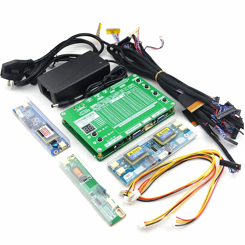 

Laptop TV/LCD/LED Test Tool kit led panel tester Support 7-84 Inch LVDS interface 14/Screen line + high-pressure board + adapter