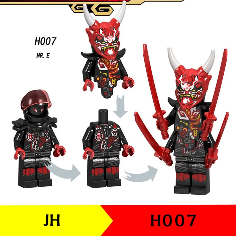 

New LegoINGlys Ninjagoed MR.E Figures Chokun Snappa Garmadon Weapon Shark Skeleton Army Building Blocks Kids Toys for Children