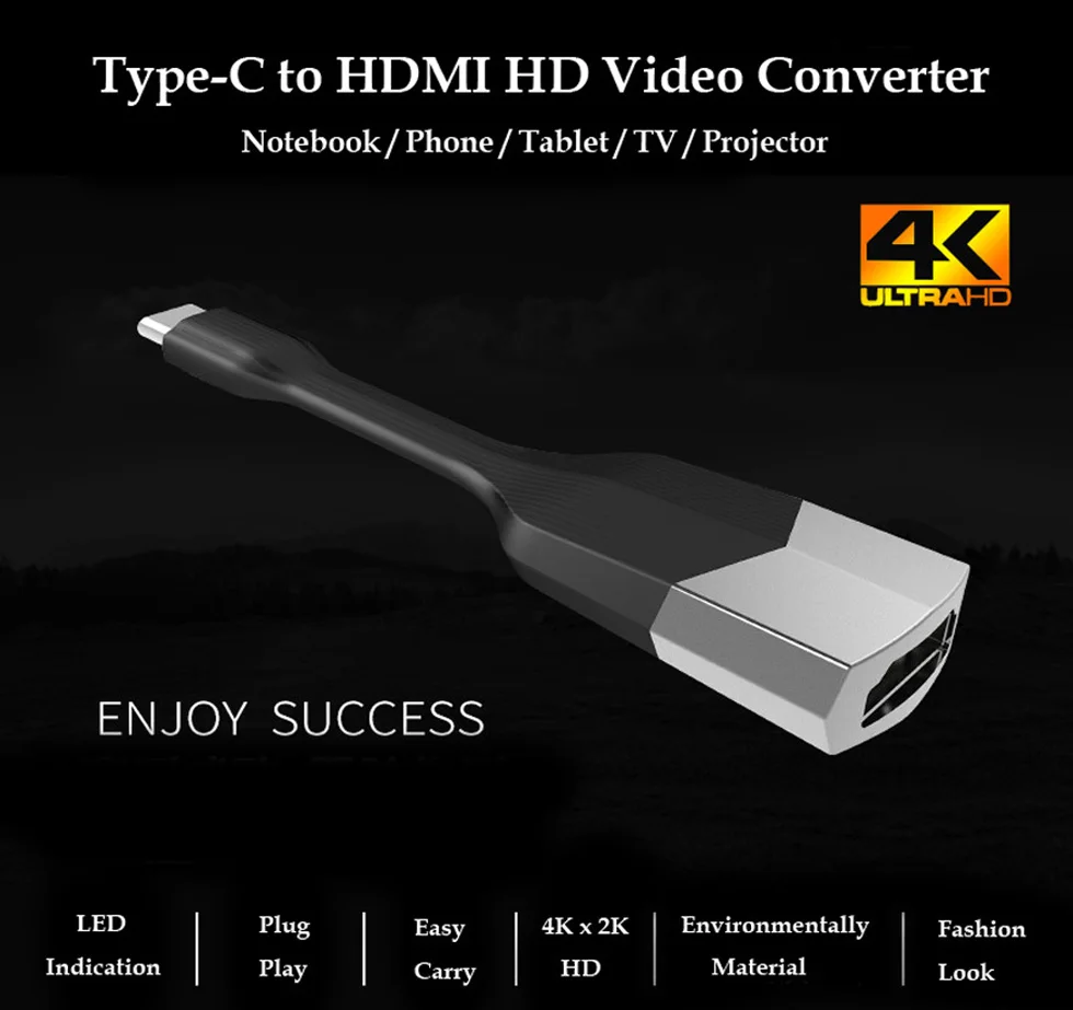 Тип usb с разъемами типа C и HDMI адаптер док-станция с HDMI 4 K HD сигнал Тип C на HDMI для HUAWEI Matebook/Smasung S8/Macbook Pro 2017