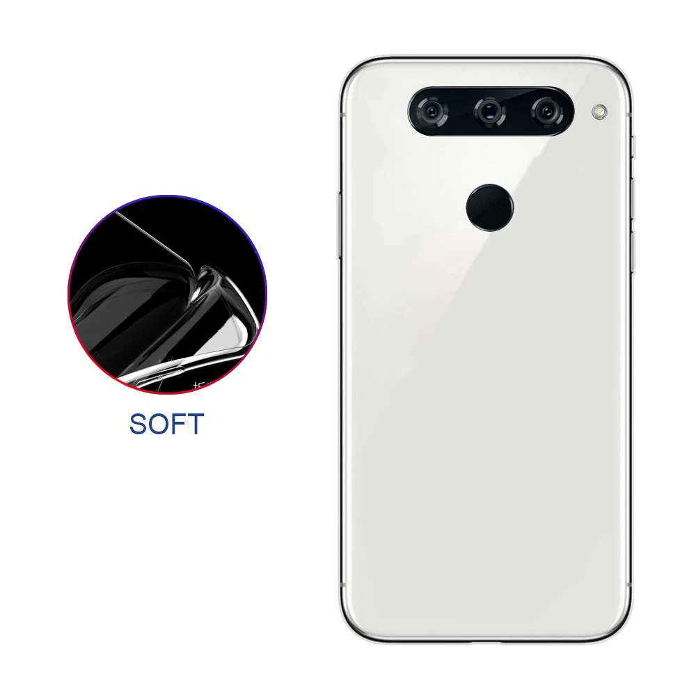 Роскошный ударопрочный Прозрачный чехол для телефона LG V40 чехлы из ТПУ