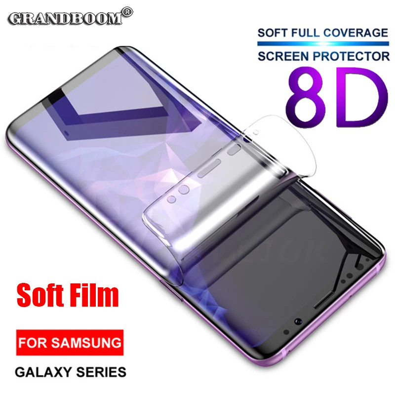 

10pcs Transparent Curved PET Soft Screen Protector Guard For Samsung Galaxy Note 10 10+ 9 8 S10 E 5G Not Tempered Glass Film