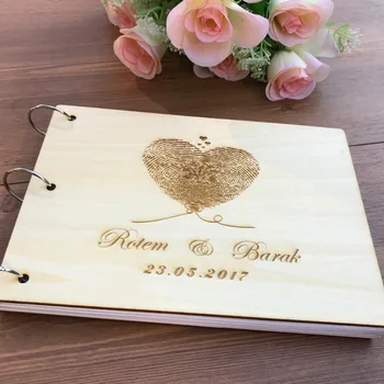 

Personalized Guest Book Gold Calligraphy Alternative Guestbook Custom Names and Date Wedding Journal Rustic Guest Book