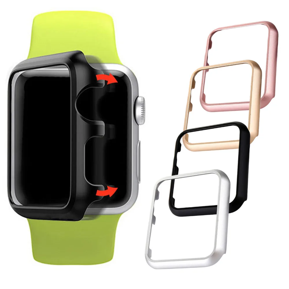 

Besegad Aluminum Alloy Protective Frame Case Cover Shell Skin for Apple Watch iWatch Series 2 3 38mm 42mm Accessories Gadgets