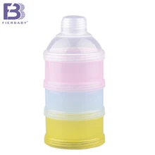 Fierbaby new food container portable Three layers Milk box clean and Convenience Powdered milk storage box