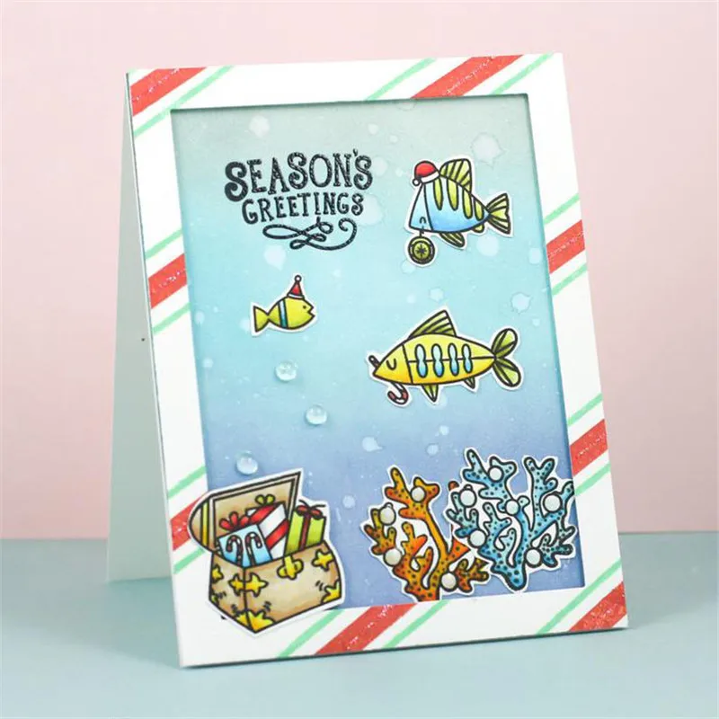 

YaMinSanNiO The Season Dies and Stamps Greeting Metal Cutting Dies for Scrapbooking Craft Die New Embossing Stencil Card Decor