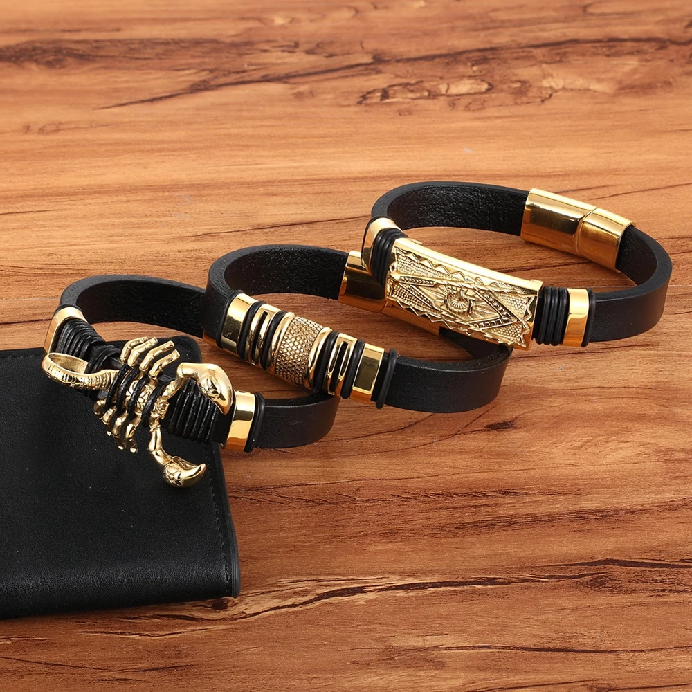 Genuine Leather Bracelet Jewelry For Birthday Gift