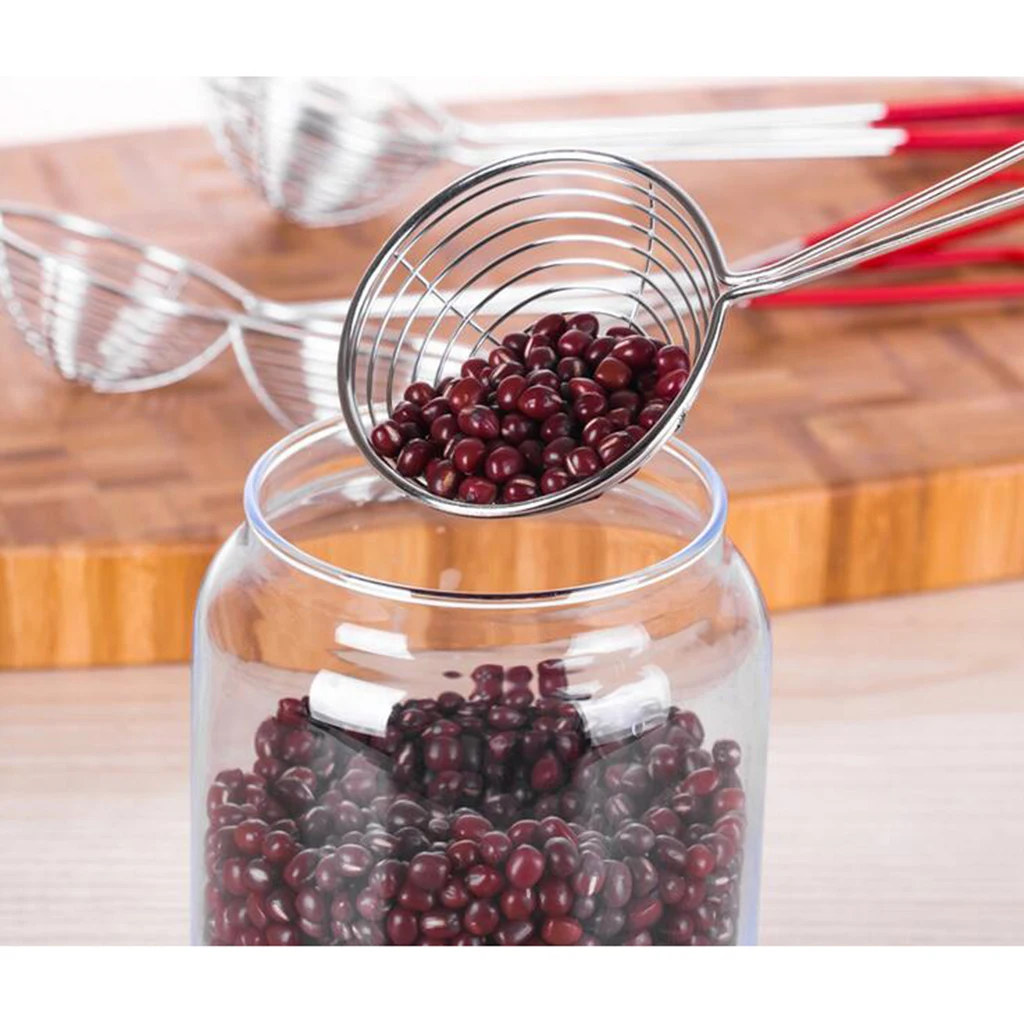 MagiDeal Hot Pot Strainer Ladle Kitchen Tools Mesh Stainless Steel Skimmer Food Oil for fries fish vegetables meats Utensils