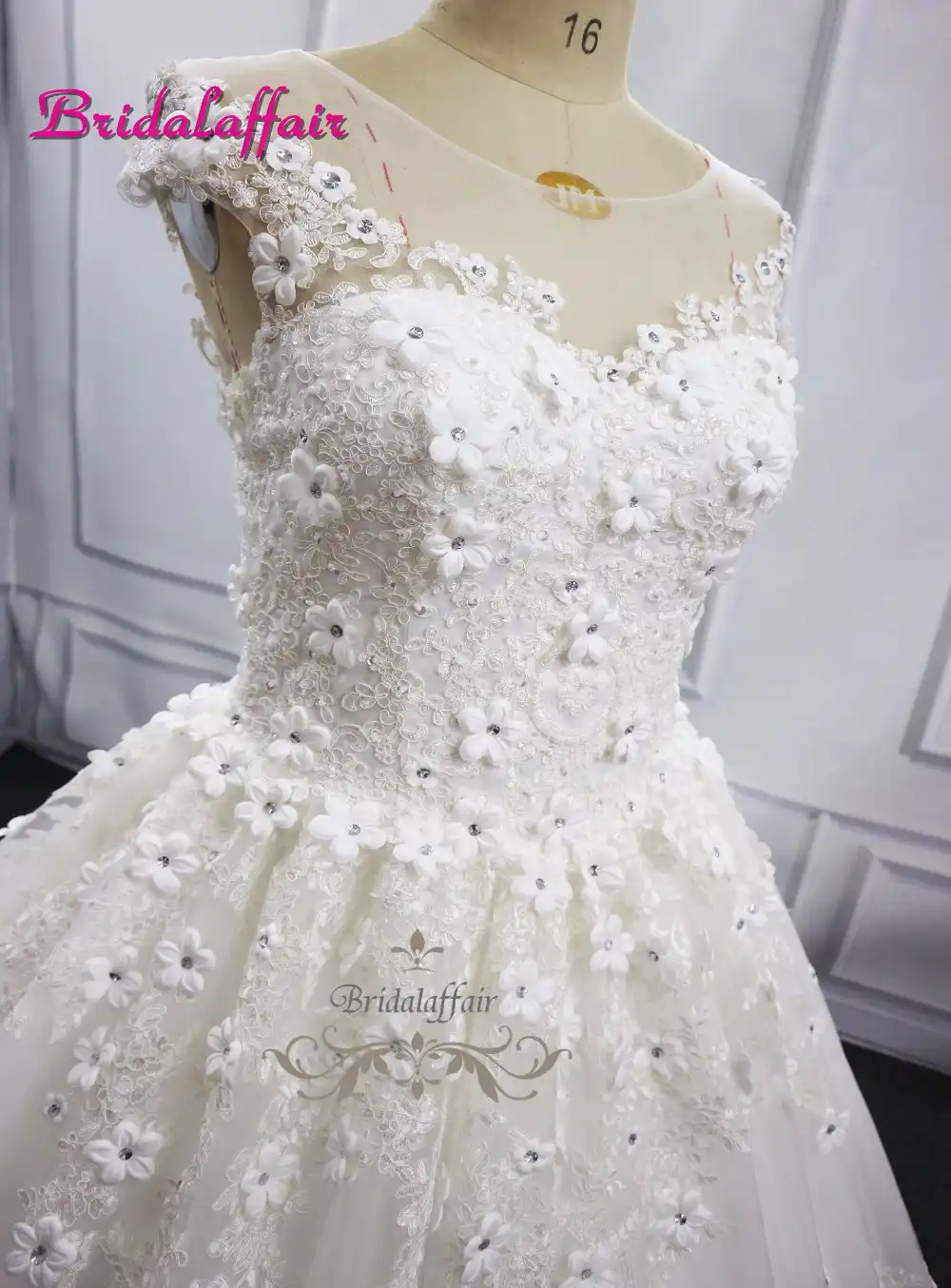 Floral Tulle Wedding Dress