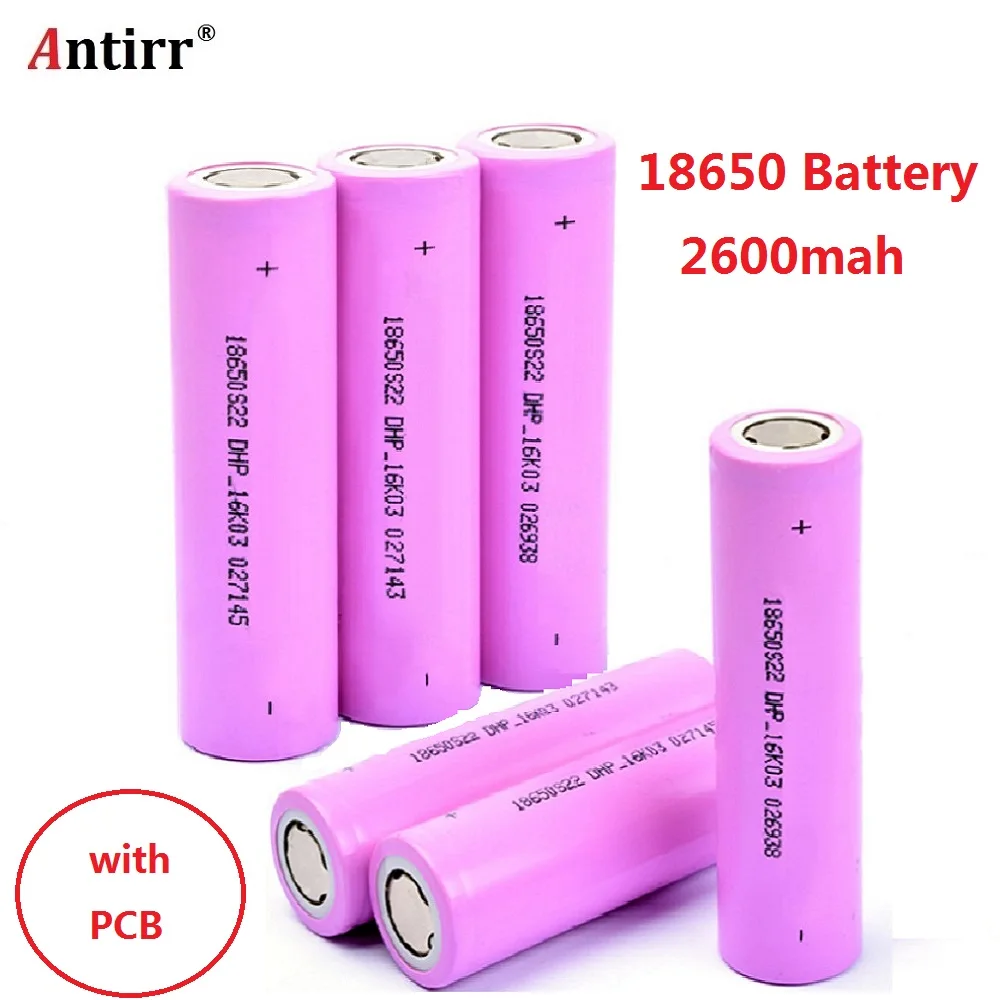 

Antirr original Electronic cigarette Power battery 18650 2600 mAh li-ion Rechargeable batteriey for LG HG2 INR18650-26F Battery