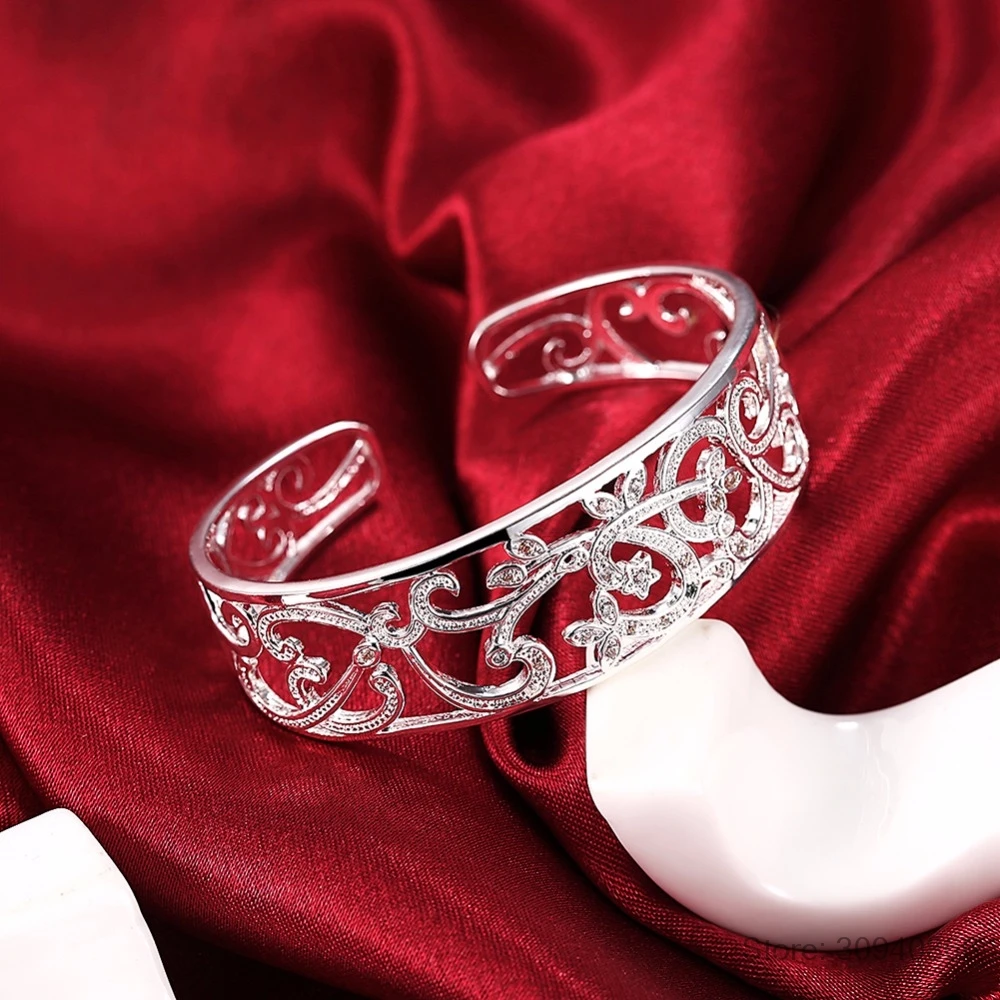 LEKANI 925 пробы Серебряный полые филиал браслеты для женщин высокое качество элегантная леди подарок 925 серебро ювелирные украшения