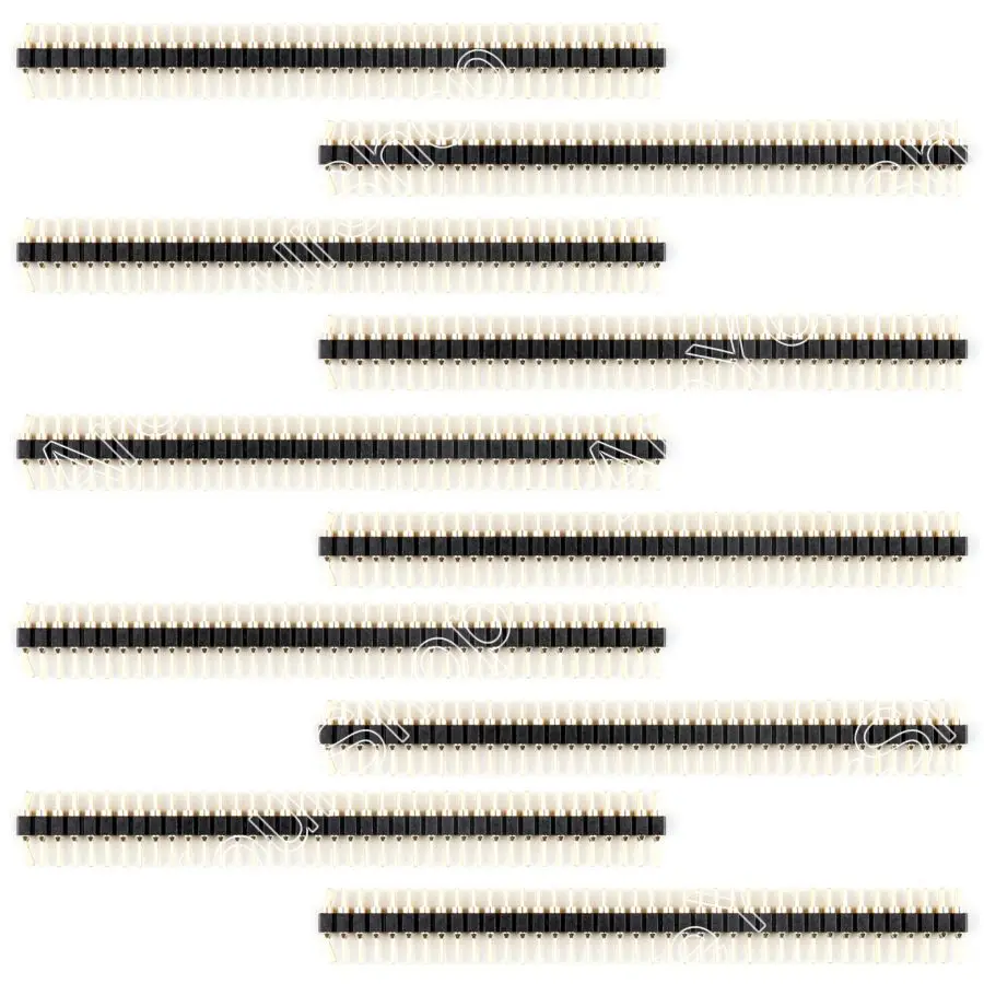 Sale Connector Male Pin Header Round RoHS 100xGold Plated 2x40Pin Double Row Straight 2.54mm prise 10 pcs 2x10 p 20 pin 1 27 mm male header dual row straight pcb smt male pin headers rohs lead free