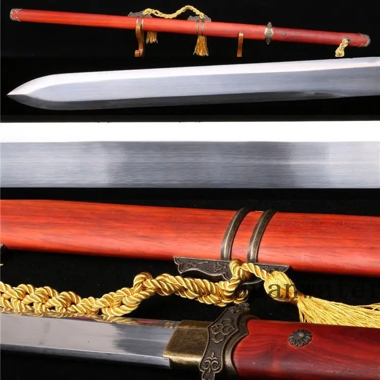 40' SHARP ROSEWOOD 1095 CARBON STEEL CHINESE SWORD FULL TANG BLADE CUT BAMBOO | Дом и сад