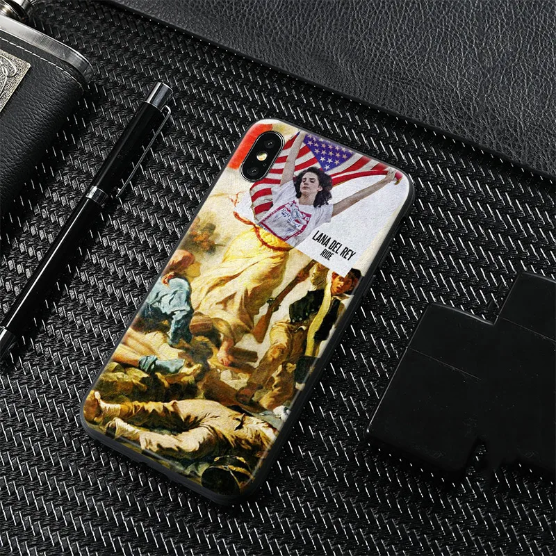 

Lana del Rey Liberty Leading the People Soft Silicone Phone Case For Apple iPhone 6 6s 6Plus 6sPlus 7 8 7Plus 8Plus X