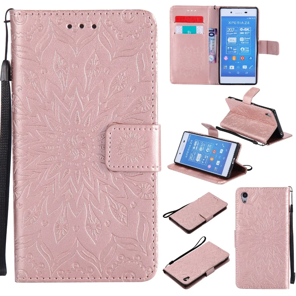 

Wallet Case for fundas Xperia Z4 Z3 Plus Cover Case for coque Sony Xperia Z4 Z3 Plus Case Z4 E6533 E6553 5.2 inch + Card Holder