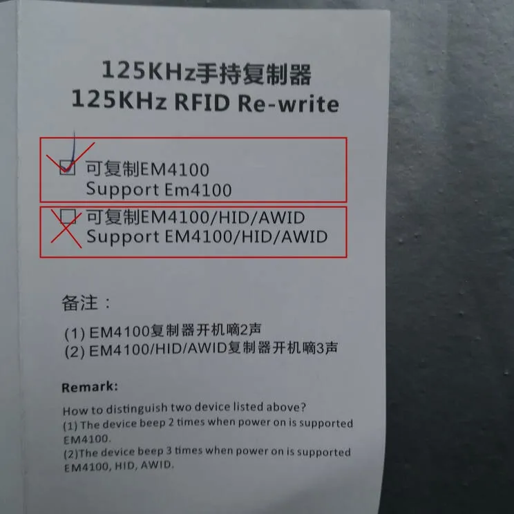 Ручной 125 кГц RFID Копир ID Reader писатель Дубликатор+ 10 шт перезаписываемых брелков EM4305/T5577