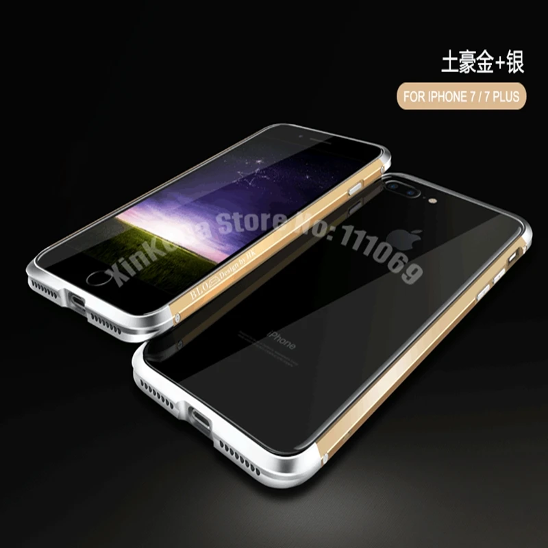 Bumper para Iphone Botão para Iphone7 Ultrafino Aviação Aluminum 7 6 s Plus Prismatic Forma Quadro Metal Cover Bumper 20 Pcs Dhl 18 20 pcs DHL Ultrafino Aviação Aluminum Bumper
