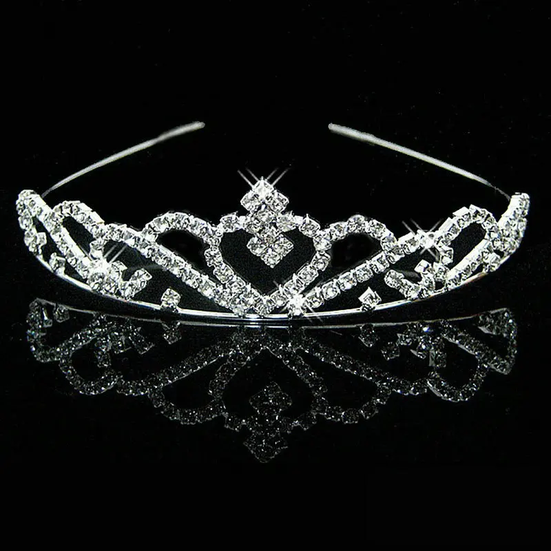 

High Quality Wedding party pearl crystal wedding princess headband rhinestone pageant tiaras and crowns for brides Girls hair