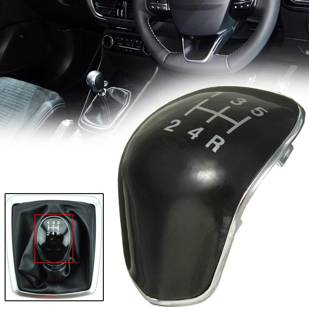 

Mayitr 1pc 5 Speed Black Gear Knob Badge Emblem Cap Replacement Gear Shift Knob Insert Cap Cover For Ford Fiesta Focus