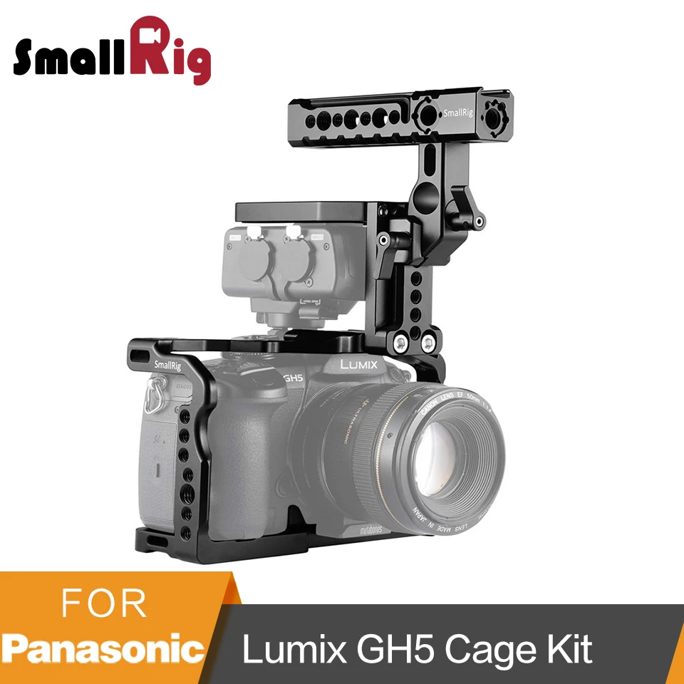 SmallRig Cage with Helmet Kit for Panasonic Lumix GH5/GH5S/DMW-XLR1 Cage With Top Handle Kit -2052 SmallRig Cage with Helmet Kit for Panasonic Lumix GH5/GH5S/DMW-XLR1 Cage With Top Handle Kit -2052