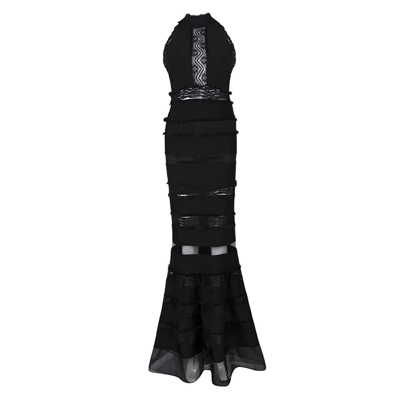 Maxi Sexy 2015 Verbandkleid Damen t Rayon Langes Designer SchwarzRotGelb Hohe Qualit Bodenlangen Spitze YIv76ybgf