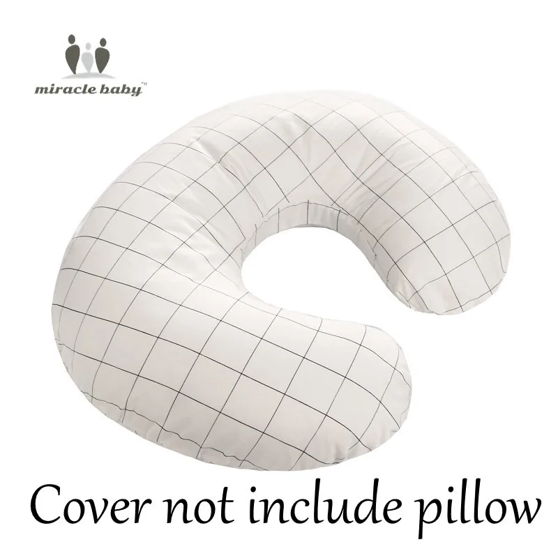 Новые детские подушки для мам, для беременных, для грудного вскармливания, подушка для младенцев, u-образная, для новорожденных, хлопок, для кормления, подушка для талии - Цвет: White Plaid Cover