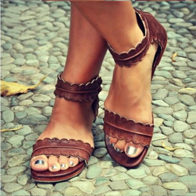 

Women Sandals Print Flats Sandals Summer Women Shoes Roman Style Ladies Shoes Woman Sandalie Female Beach Shoes Plus Size 43