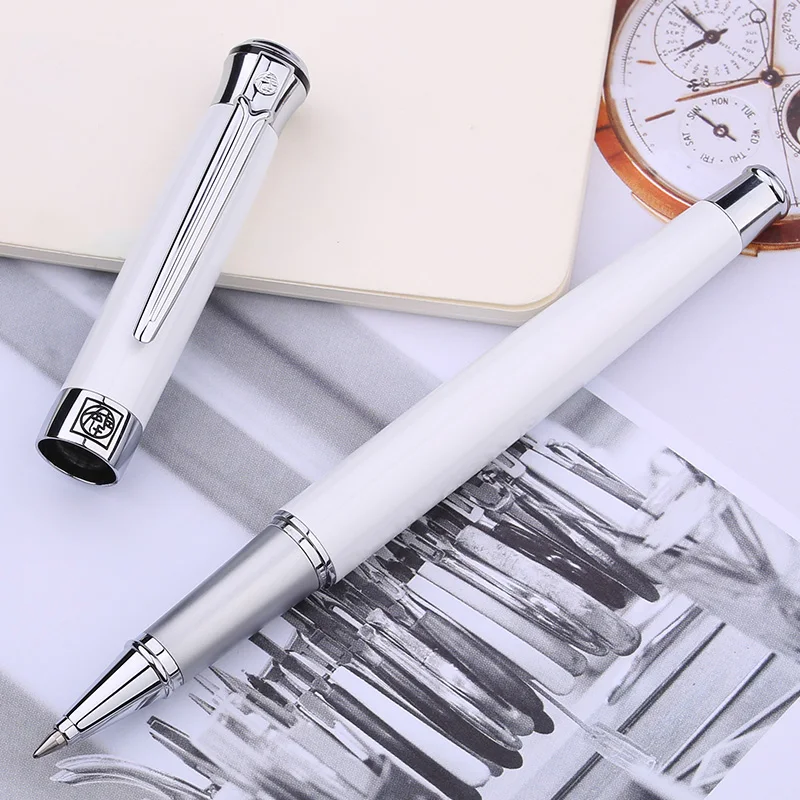 Canetas para Homens Caneta com Caixa de Presente Pimio Tinta Preta Ponto Fino Rollerball Feminino Escritório Presente Papelaria Luxo Original 903 0.5mm 7 papelaria luxo caneta com caixa de presente original