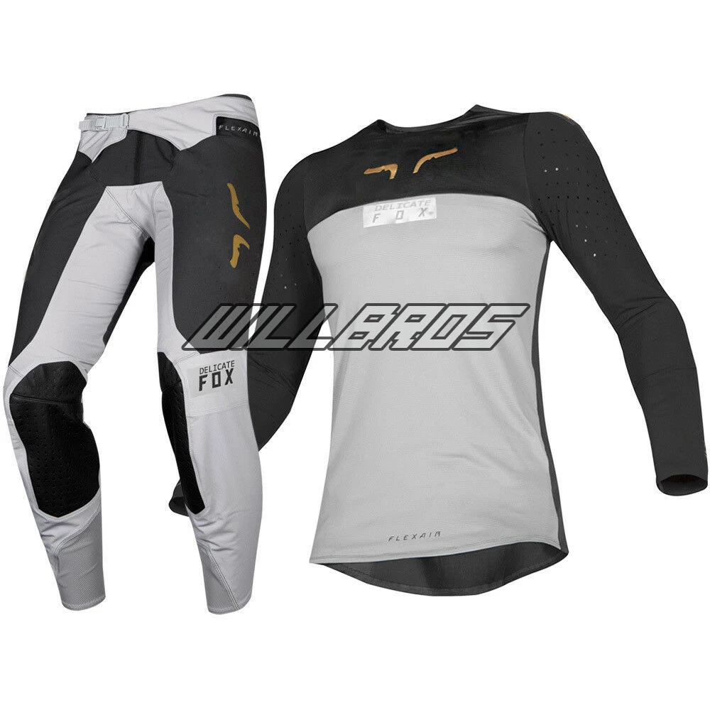 

2019 Grey FLEXAIR ROYL Jersey Pant Combo MX ATV OFFROAD Motocross Kit Combo Gear Set