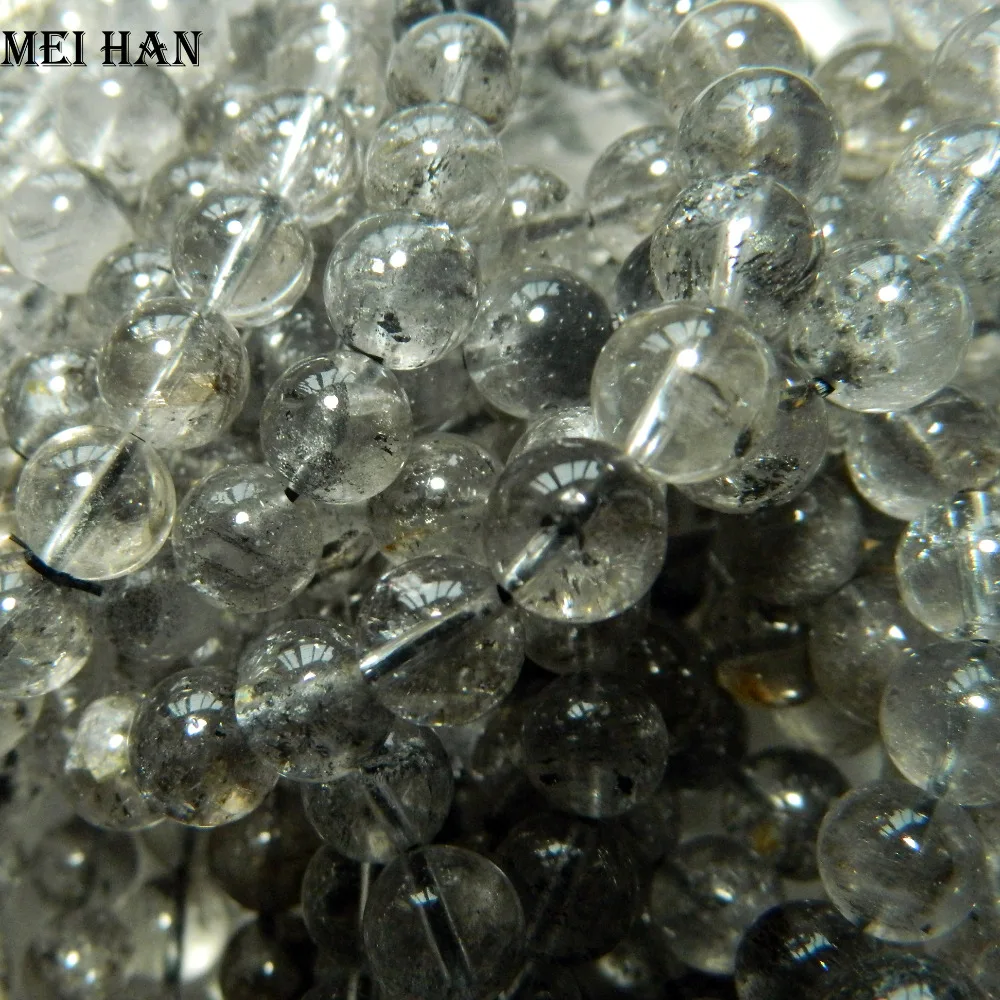 

Wholesale (42beads/set/38g) natural 8.3-9mm the Himalayas energy quartz smooth round beads stone for jewelry diy making