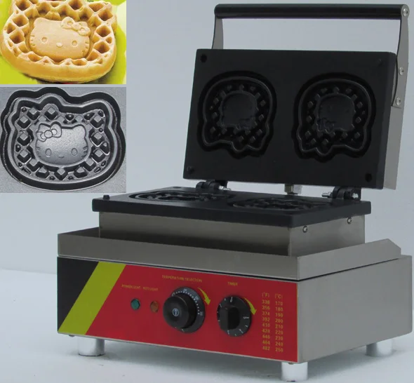 

Hello Kitty Shape Waffle Maker Cartoon Kitten Waffle Machine Restaurant Cafe Electric Egg Waffle Maker