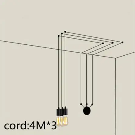 Классический дизайн светодиодный светильник подвесной светильник винтажный Лофт Кофейня Современная Гостиная Столовая бар подвесной светильник AC110-265v - Цвет корпуса: 3 lamps
