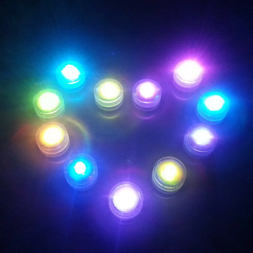 

10 Groups With Remote Control Electronic Candle Tea Wax Remote Control Waterproof Led Tea Light - Rgb Color