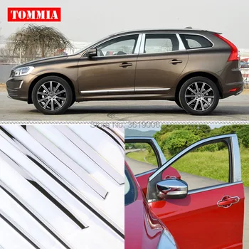 

TOMMIA Full Window Middle Pillar Molding Sill Trim Chromium Styling Strips Stainless Steel For Volvo XC60 2011-2015