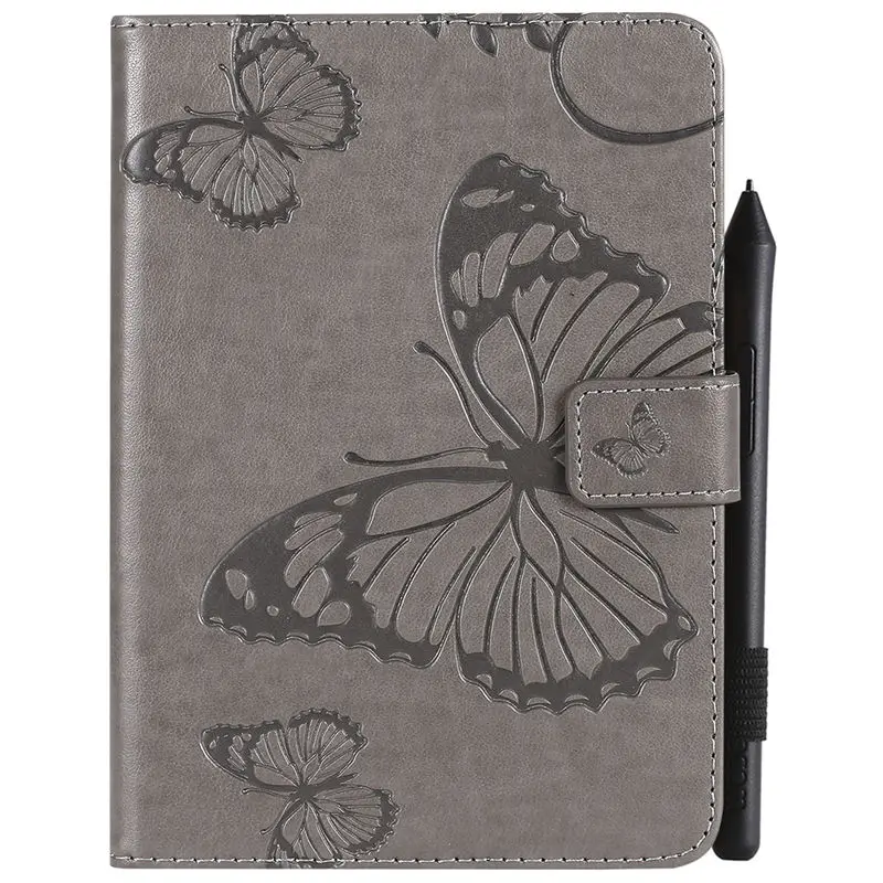 Чехол для Amazon kindle Paperwhite 1 2 3 4 чехол принципиально kindle paperwhite 10th бабочка тиснением чехлы с узором - Цвет: Grey