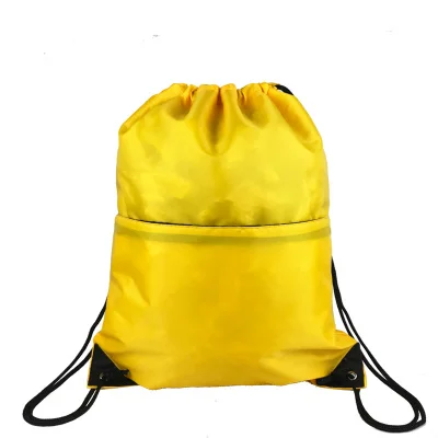 Унисекс сумка-кисет высокое качество полиэстер Для женщин Строка Мешок Пляжный Рюкзак мужской складная сумка для покупок Для мужчин сумки для футбола B214 - Цвет: Yellow